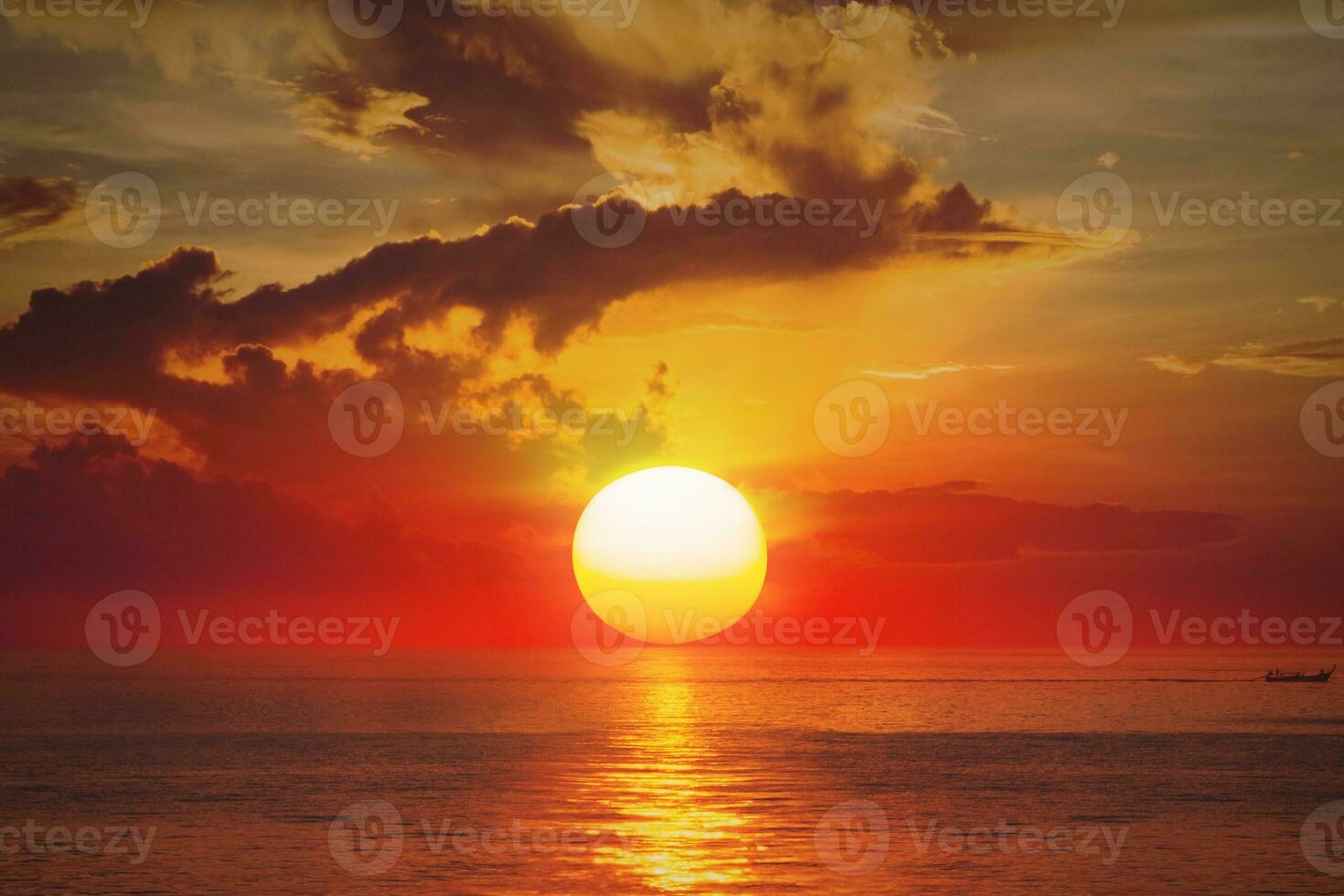 tropisch Meer Sonnenuntergang Sommer- Natur Hintergrund foto