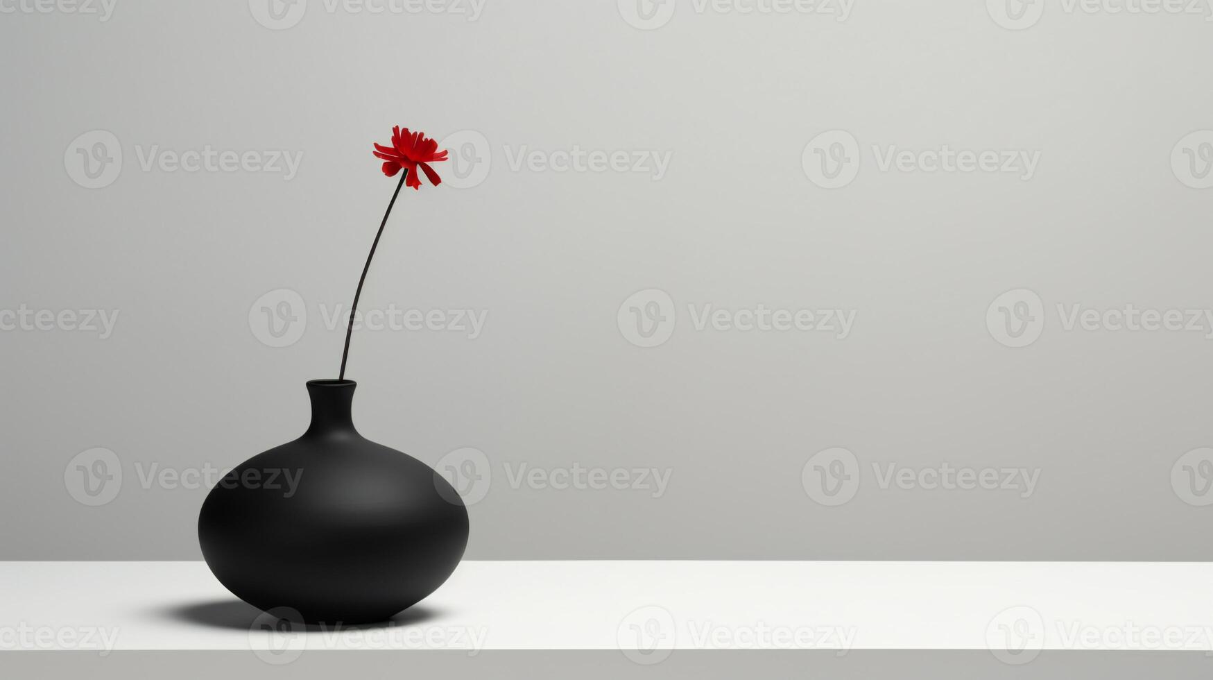 Vase mit Blumen ai generativ foto