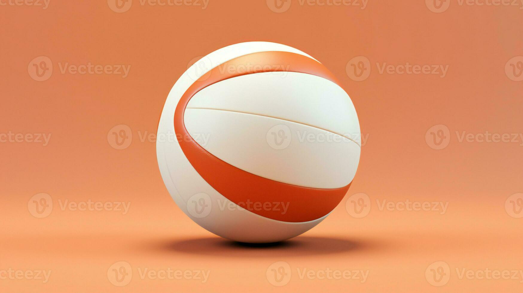 ein Ball ist gezeigt auf ein Weiß Oberfläche ai generativ foto