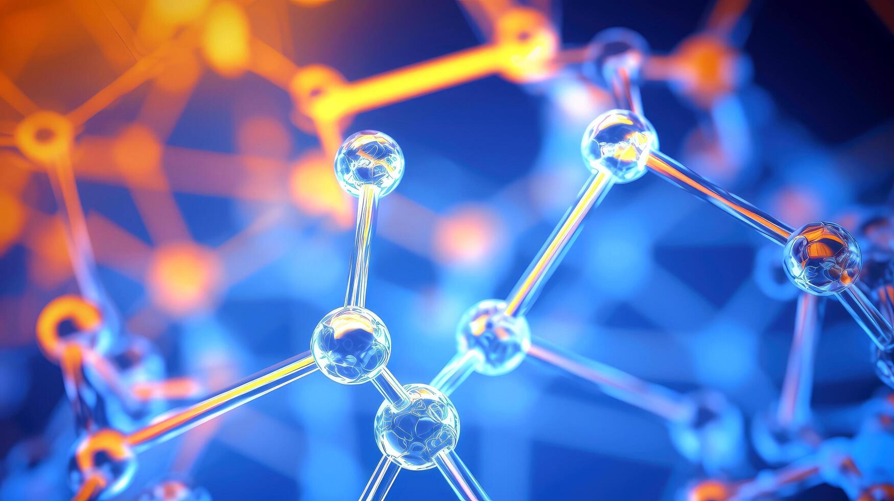 medizinisch Studien von molekular Strukturen. Wissenschaft im das Bedienung von Mensch. Technologien von das Zukunft im unser Leben. Molekül von Medizin Modell, generativ ai Illustration foto