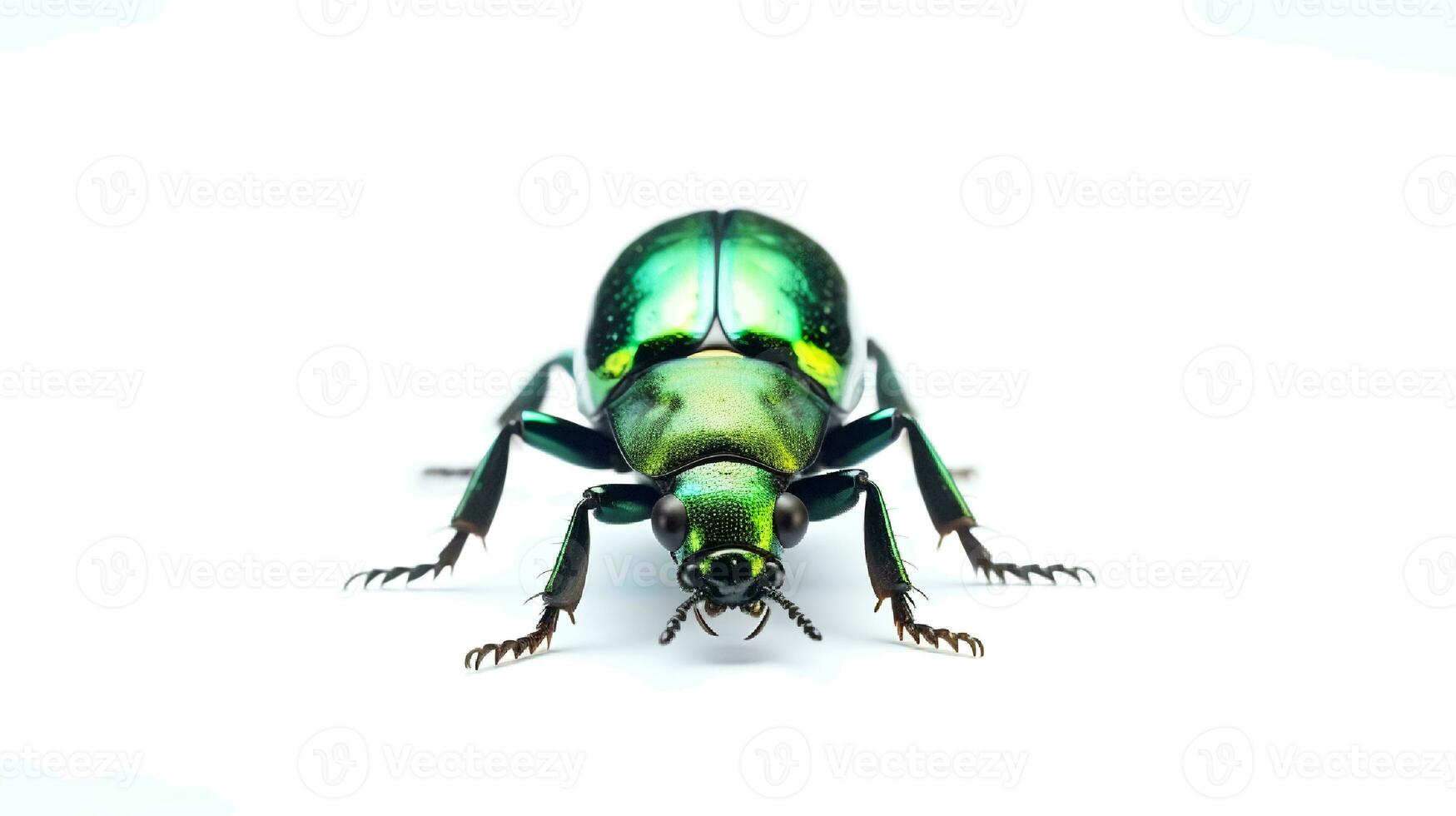 Foto von ein japanisch Käfer auf Weiß Hintergrund. generativ ai