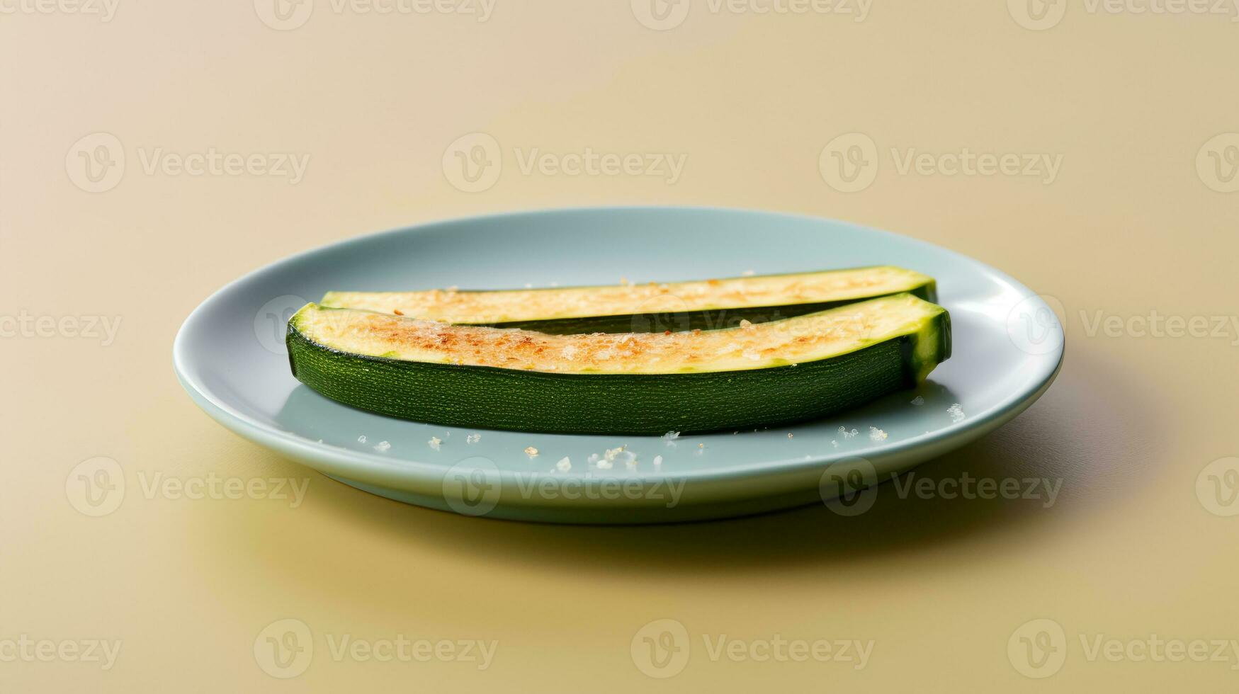 Foto von Zucchini geschnitten isoliert auf Weiß Hintergrund