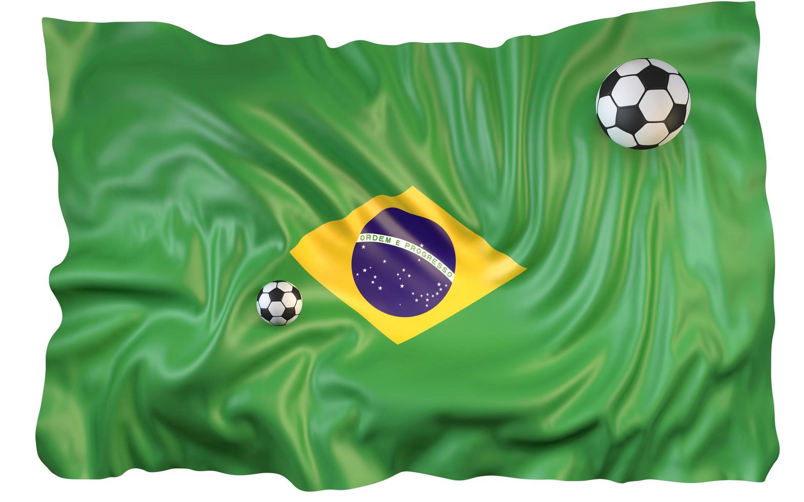 3D-Rendering Brasilien Flagge Fußball Fußball foto