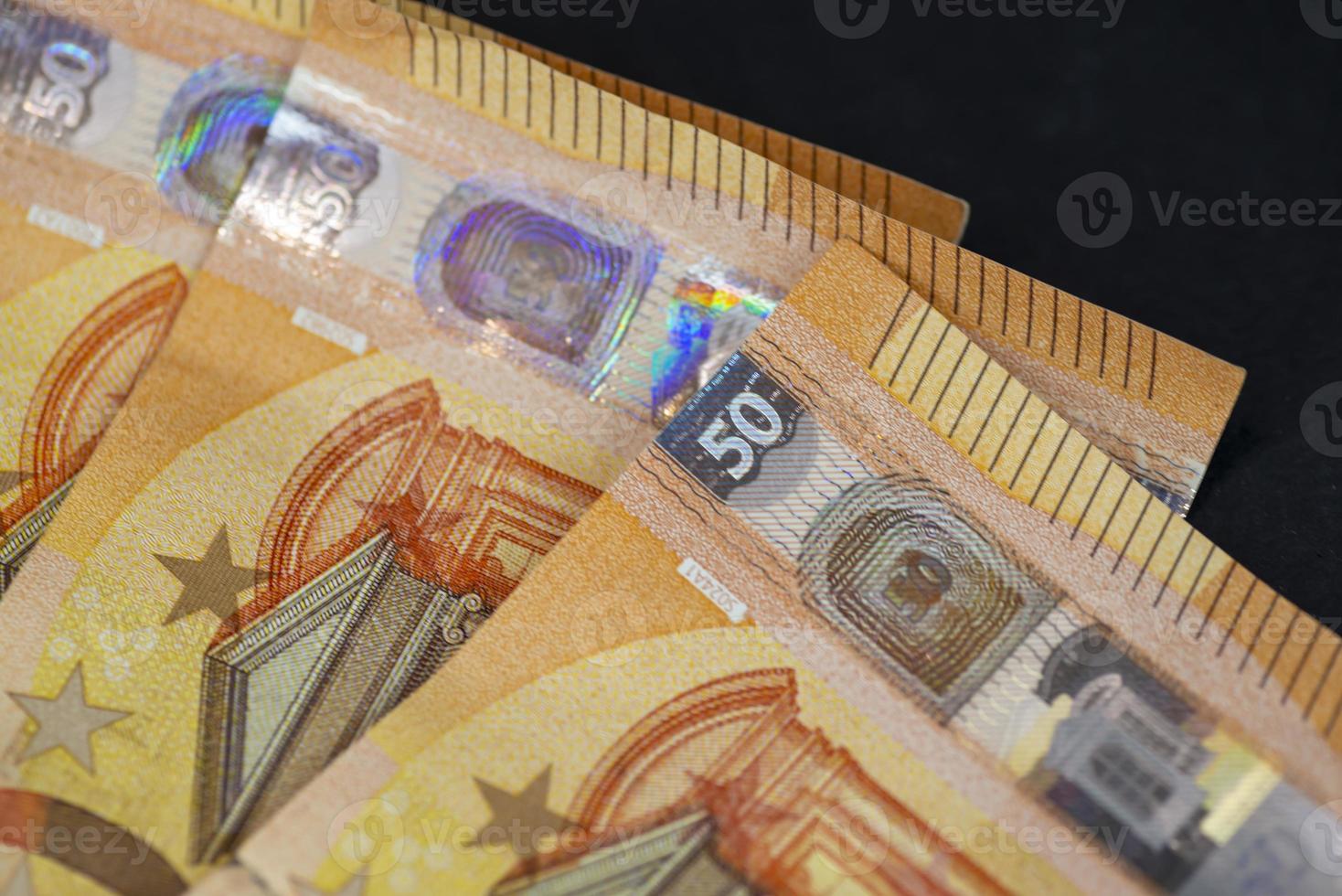 Detail von 50-Euro-Banknoten foto