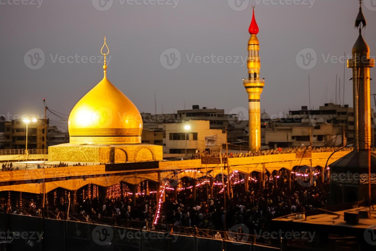 karbala Irak Moschee, Ashura Tag, moharram foto