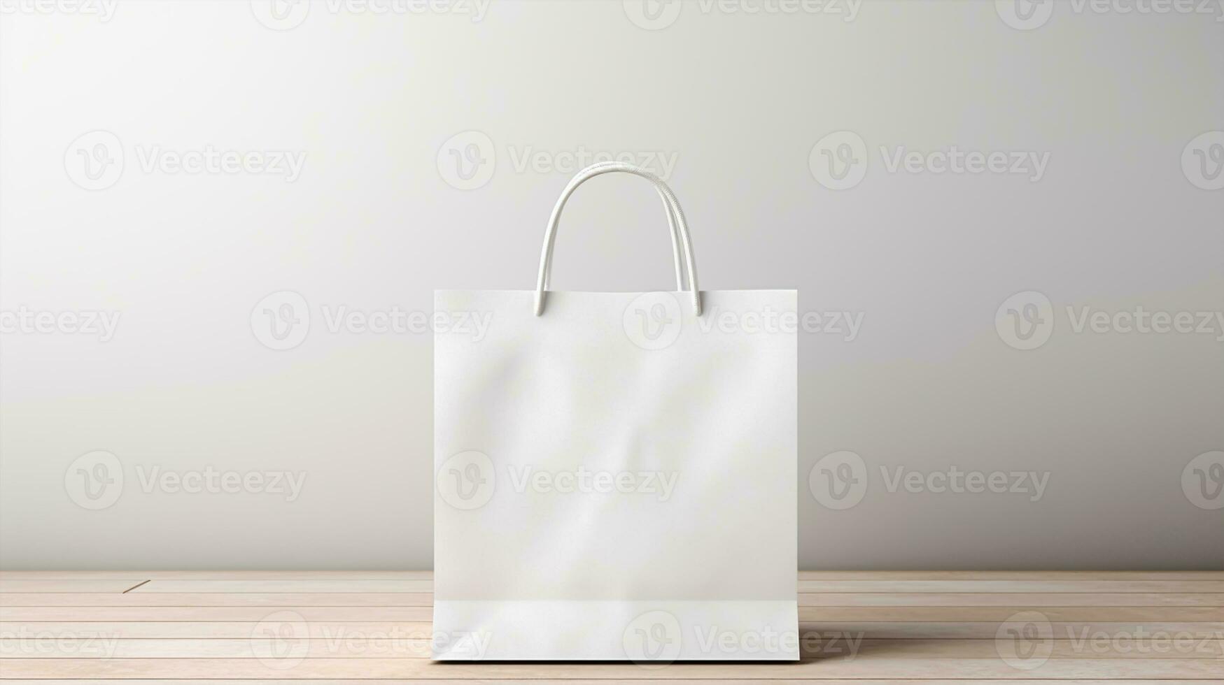 leer Weiß Papier Einkaufen Tasche Attrappe, Lehrmodell, Simulation foto