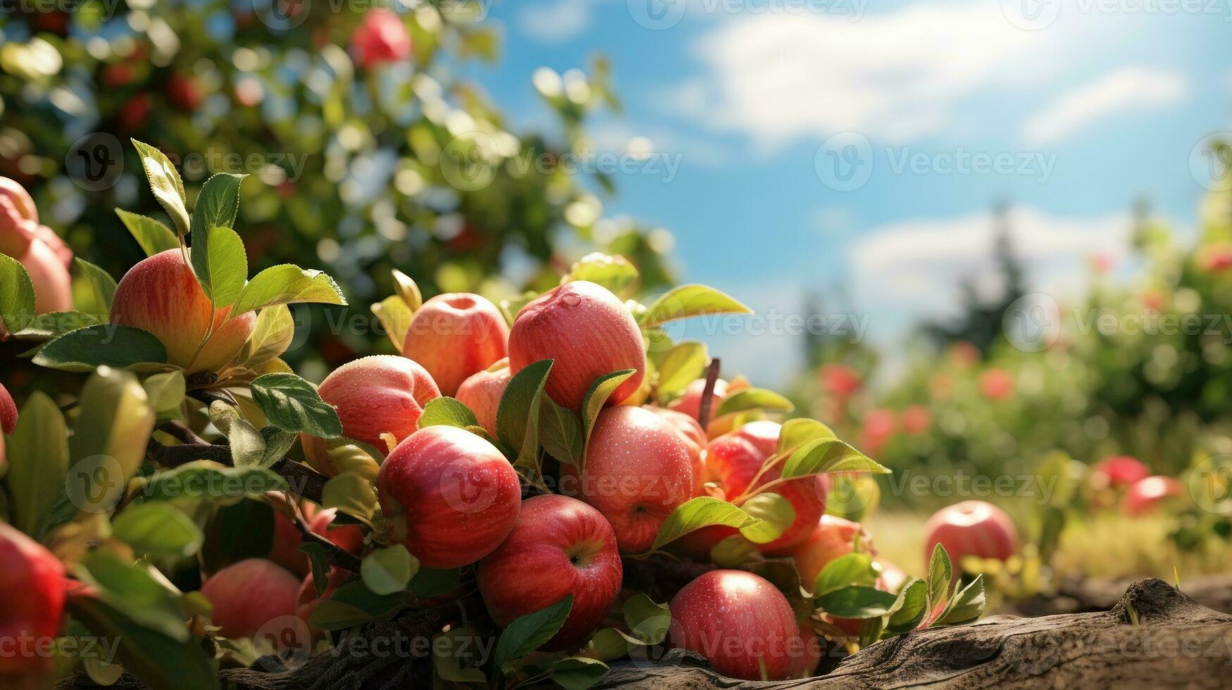 Sommer- sonnig Apfel Garten foto