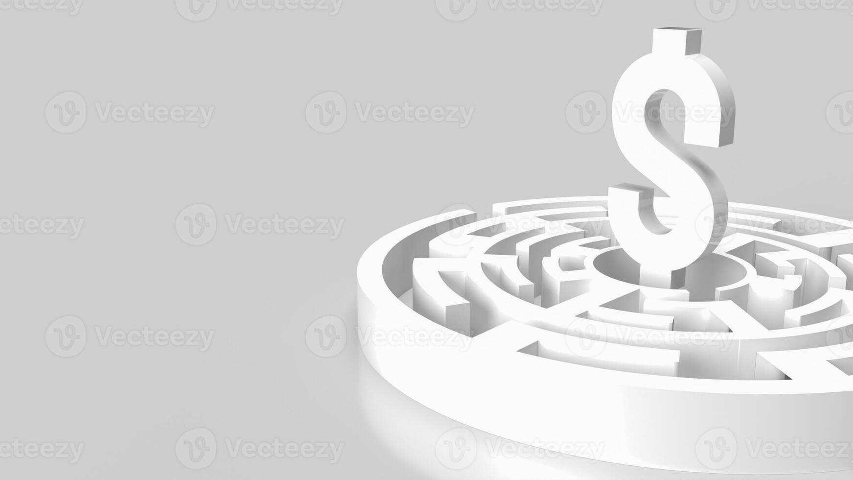 das Dollar Symbol im Matze zum Geschäft Konzept 3d Rendern foto