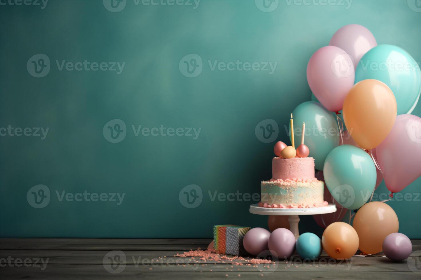 glücklich Geburtstag Hintergrund mit Kopieren Raum ai generativ foto