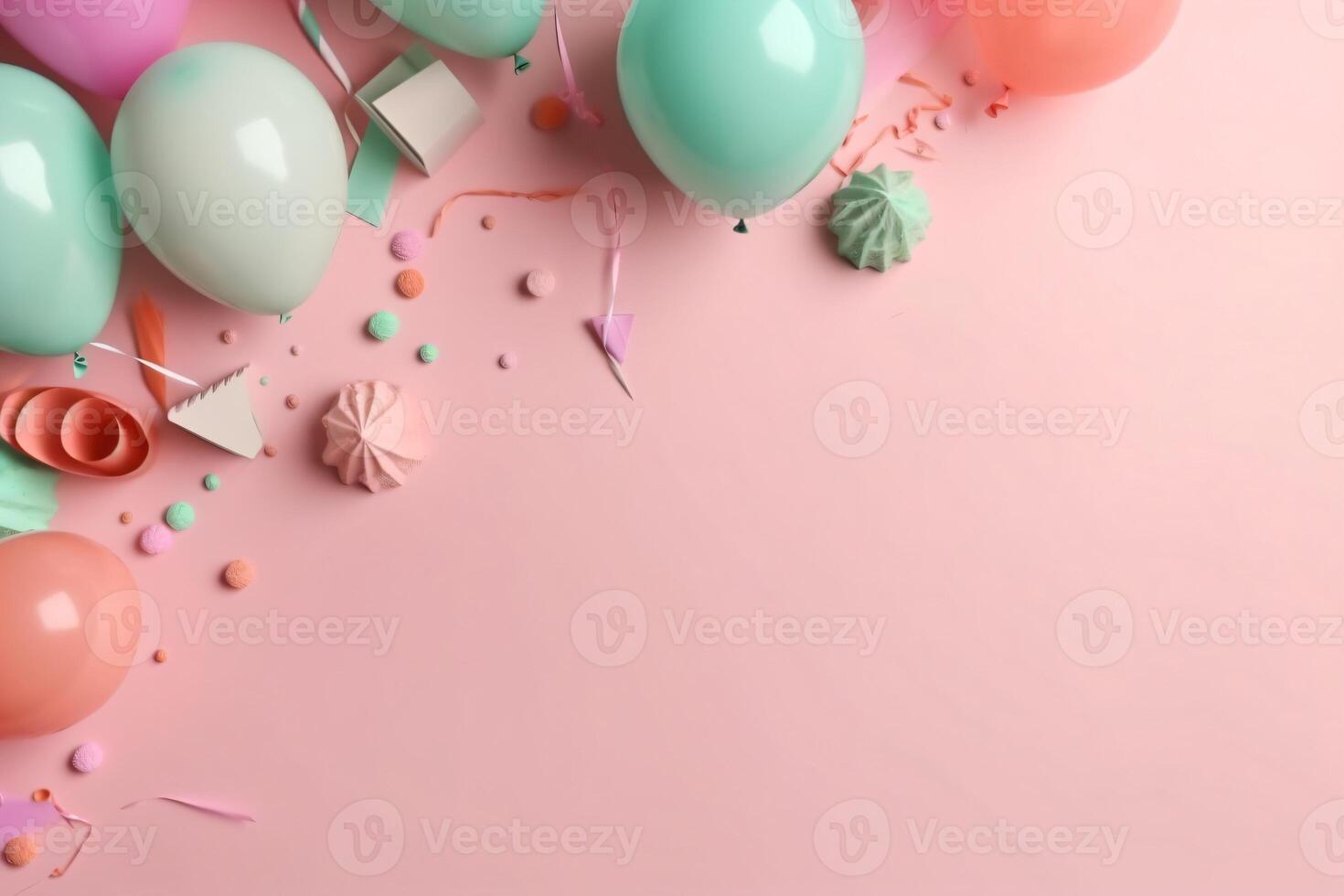 glücklich Geburtstag Hintergrund mit Kopieren Raum ai generativ foto