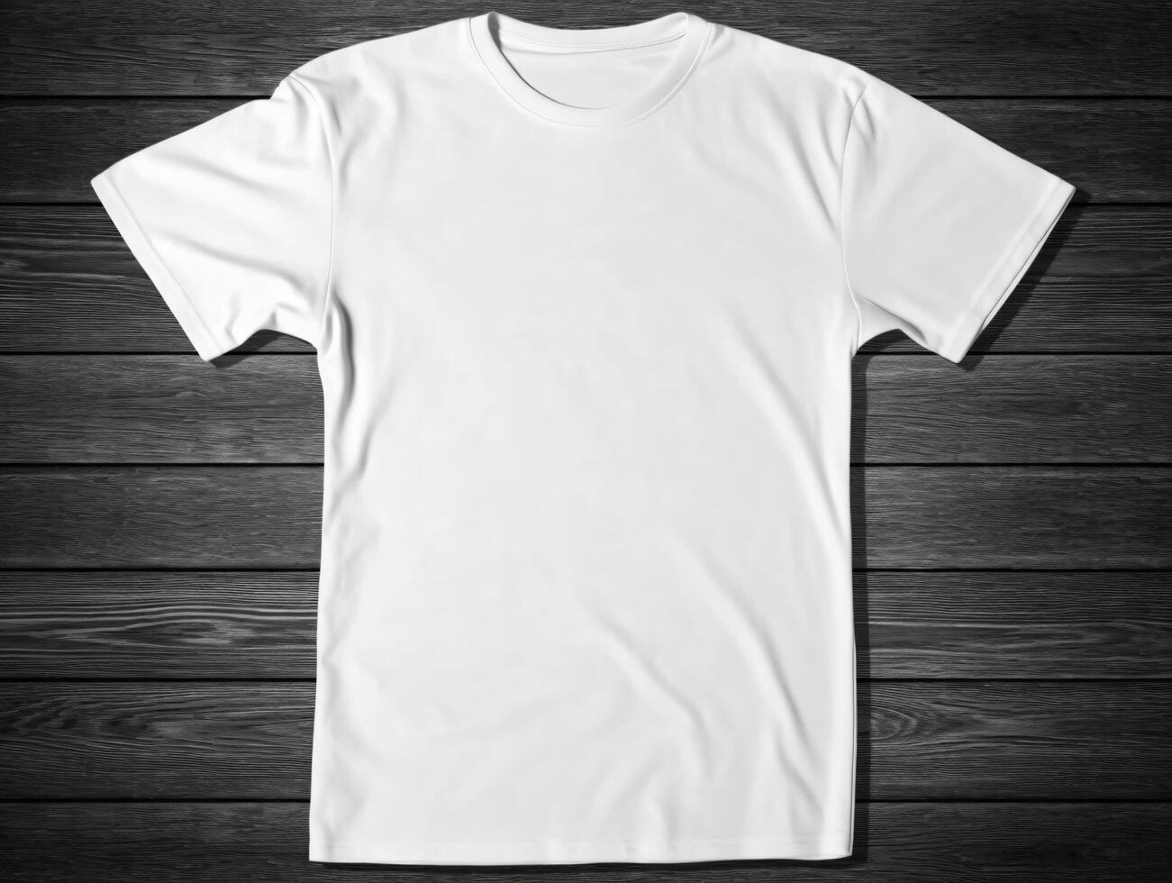kommerziell Weiß T-Shirt Attrappe, Lehrmodell, Simulation ai generativ foto