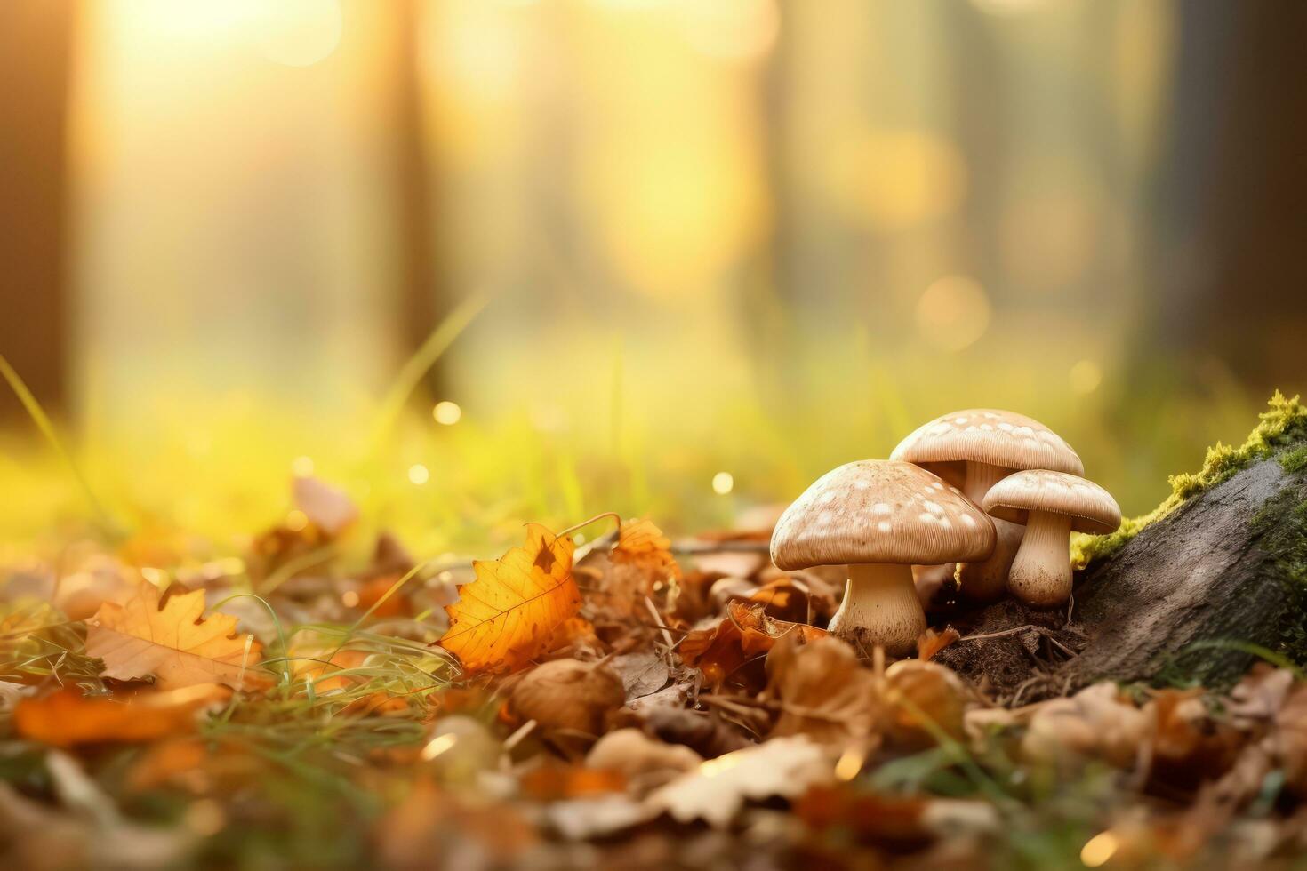 Herbst Komposition mit Kopieren Raum ai generativ foto