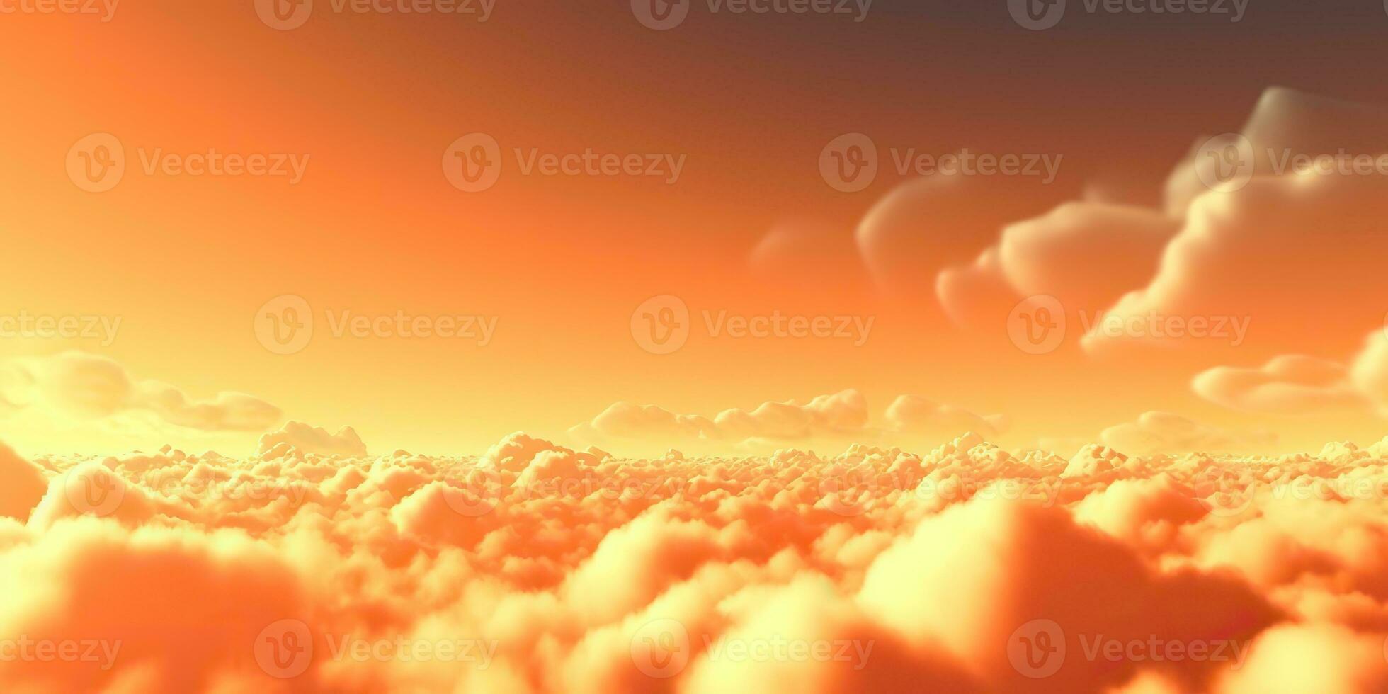 ai generiert. ai generativ. Himmel Wolken Luft Drohne Aussicht Gelb Orange Farbe Hintergrund Landschaft. Abenteuer Ausflug Reise draussen Fliege. Grafik Kunst foto