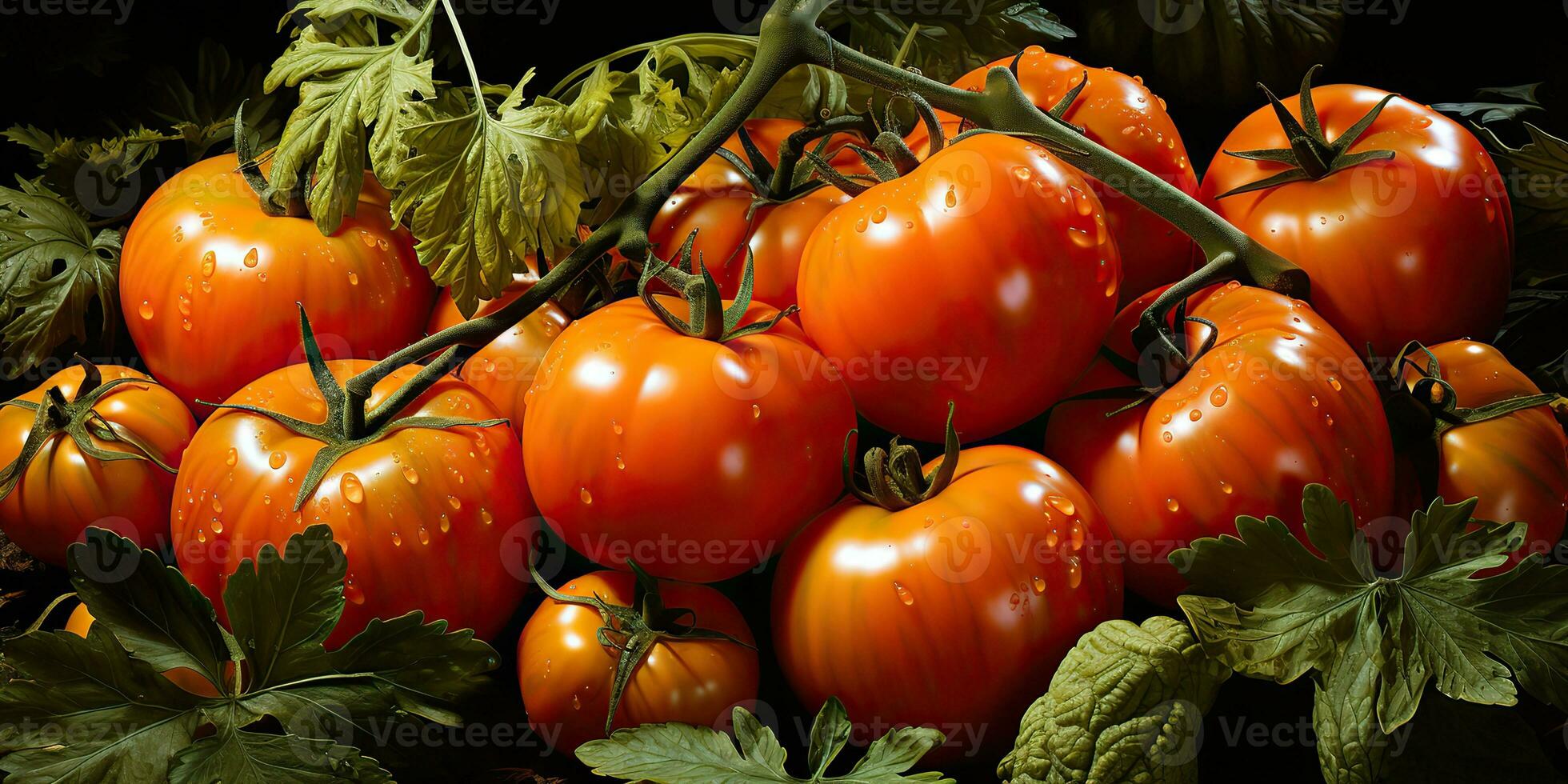 ai generiert. ai generativ. viele rot frisch Tomaten Gemüse Landwirtschaft. Grafik Kunst foto