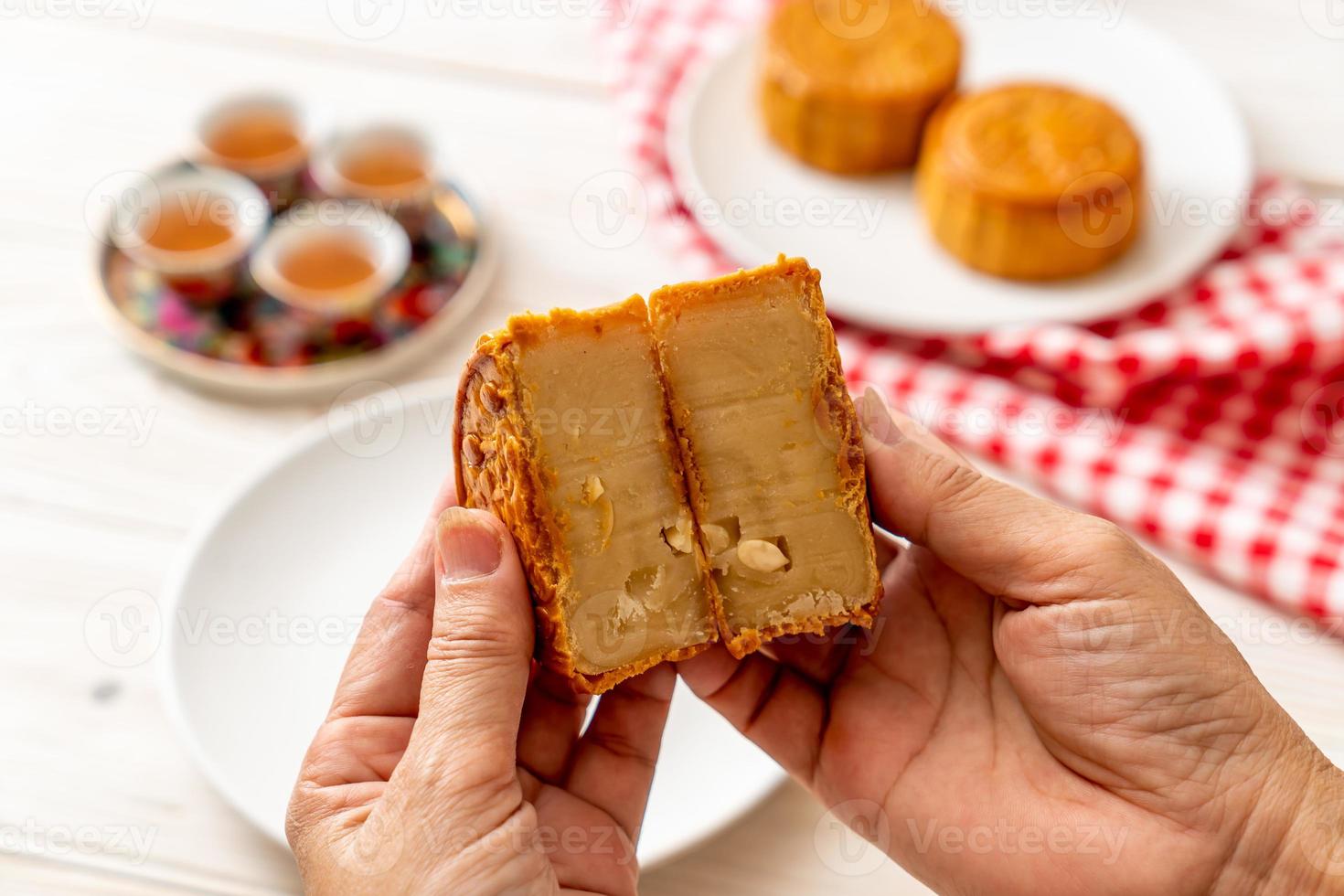 chinesischer mondkuchen für chinesisches mittherbstfest foto