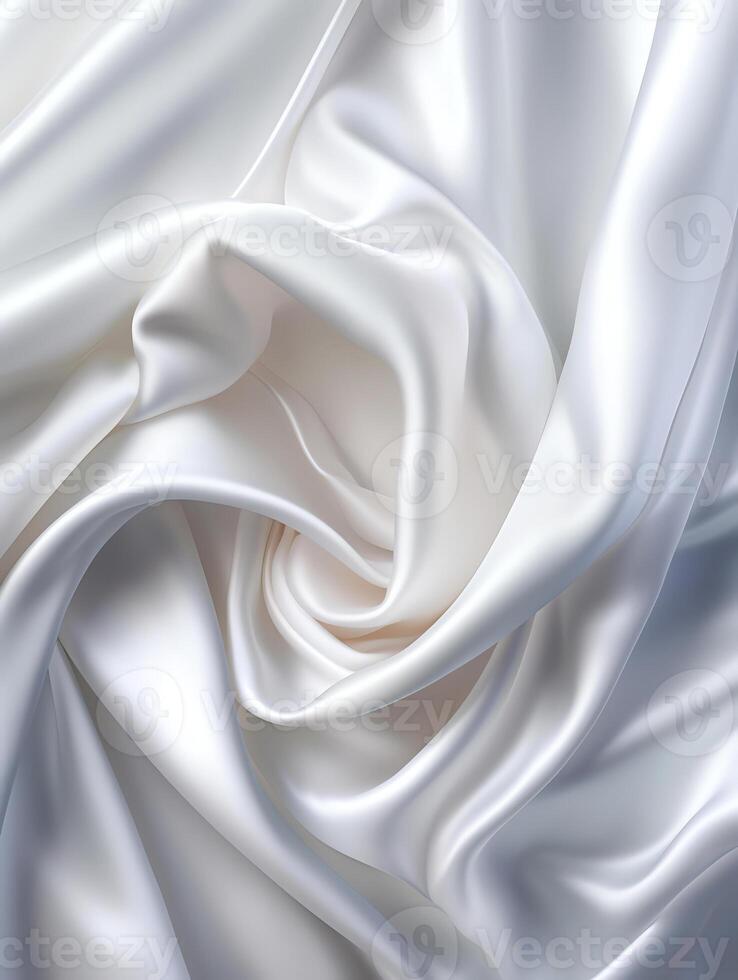 ai generativ Weiß elegant abstrakt Hintergrund Seide Satin- Stoff Hintergrund zum Design foto