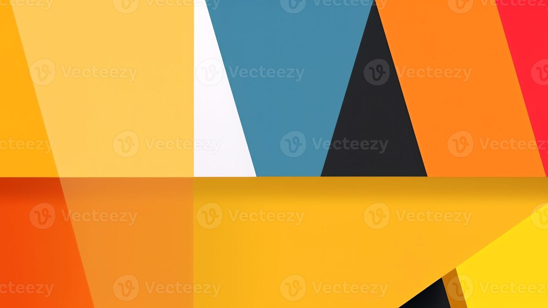 ai generativ Gelb Orange rot abstrakt Hintergrund geometrisch gestalten Linien Dreiecke Streifen Farbe Gradient modern futuristisch 3d bewirken Netz Banner breit Panorama- Webseite Header foto