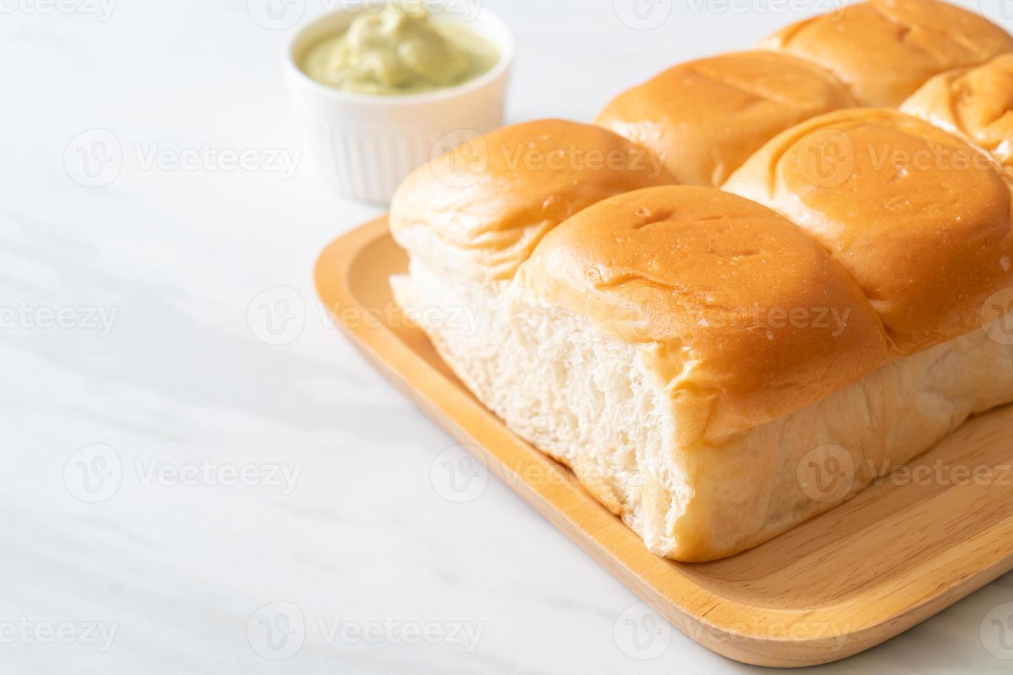 Brot mit thailändischem Pandan-Pudding foto