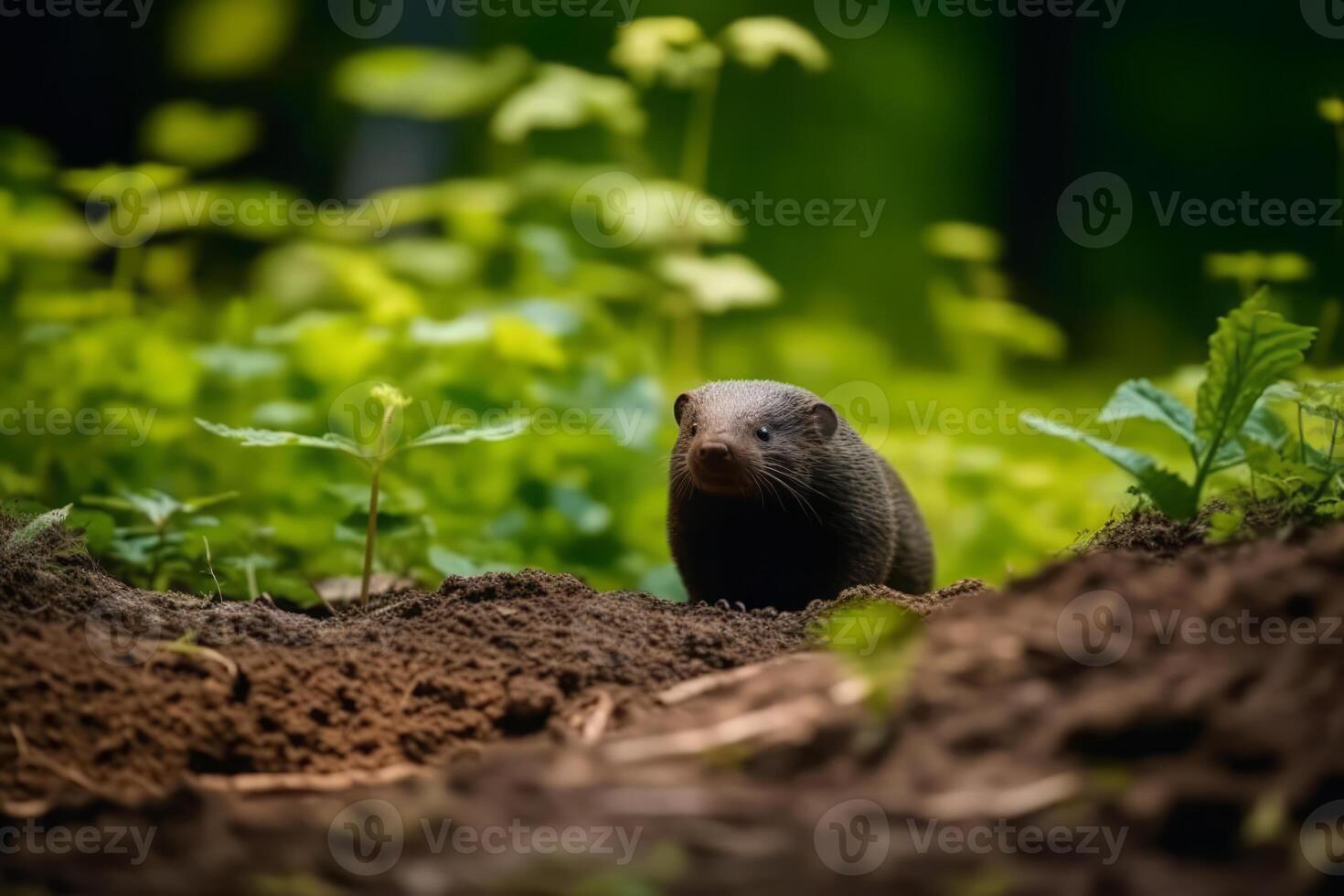 Maulwurf im Natur, National Erdkunde, breit Leben Tiere. ai generiert. foto