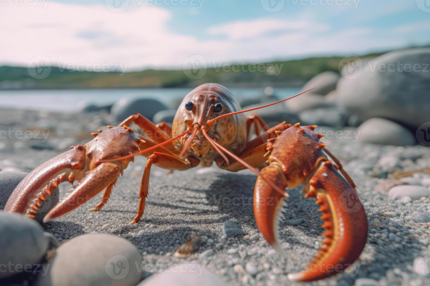 Hummer im Natur, National Erdkunde, breit Leben Tiere. ai generiert. foto