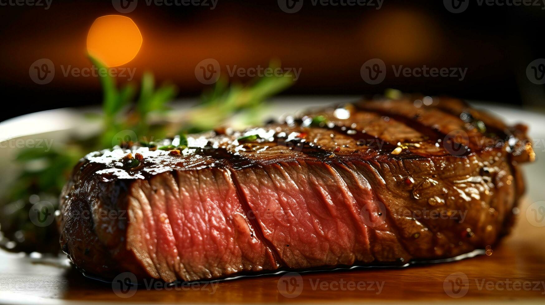 oben Lendenstück Steak ist köstlich Lebensmittel. ai generiert. foto