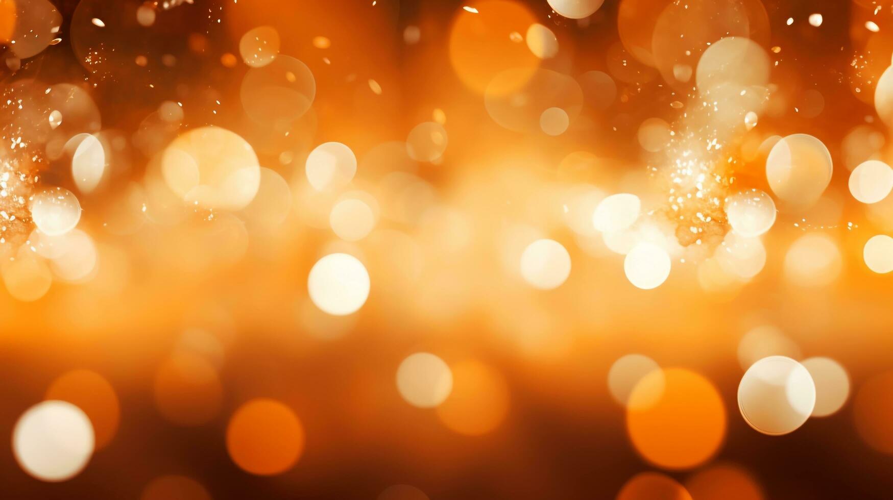 abstrakt Hintergrund mit golden Bokeh, ai generiert foto