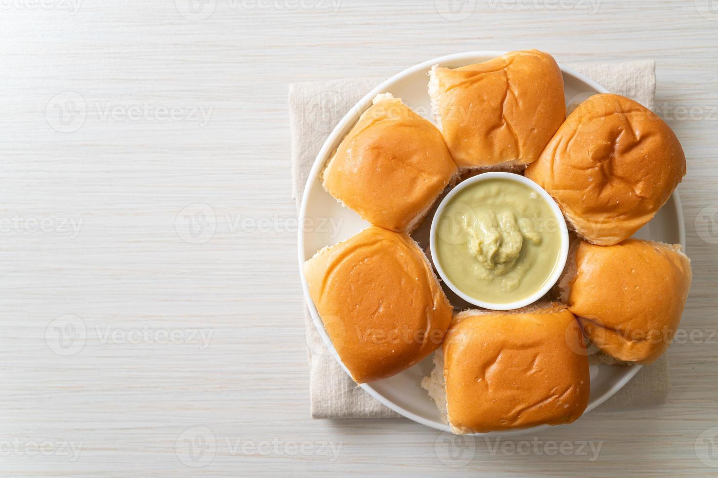 Brot mit thailändischem Pandan-Pudding foto