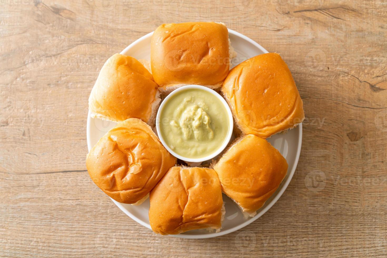 Brot mit thailändischem Pandan-Pudding foto