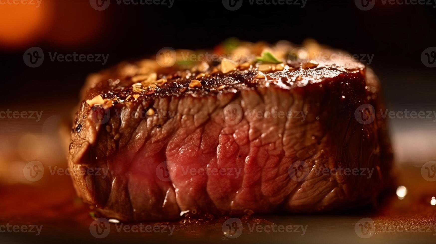 Futter Auge Steak ist köstlich Lebensmittel. ai generiert. foto