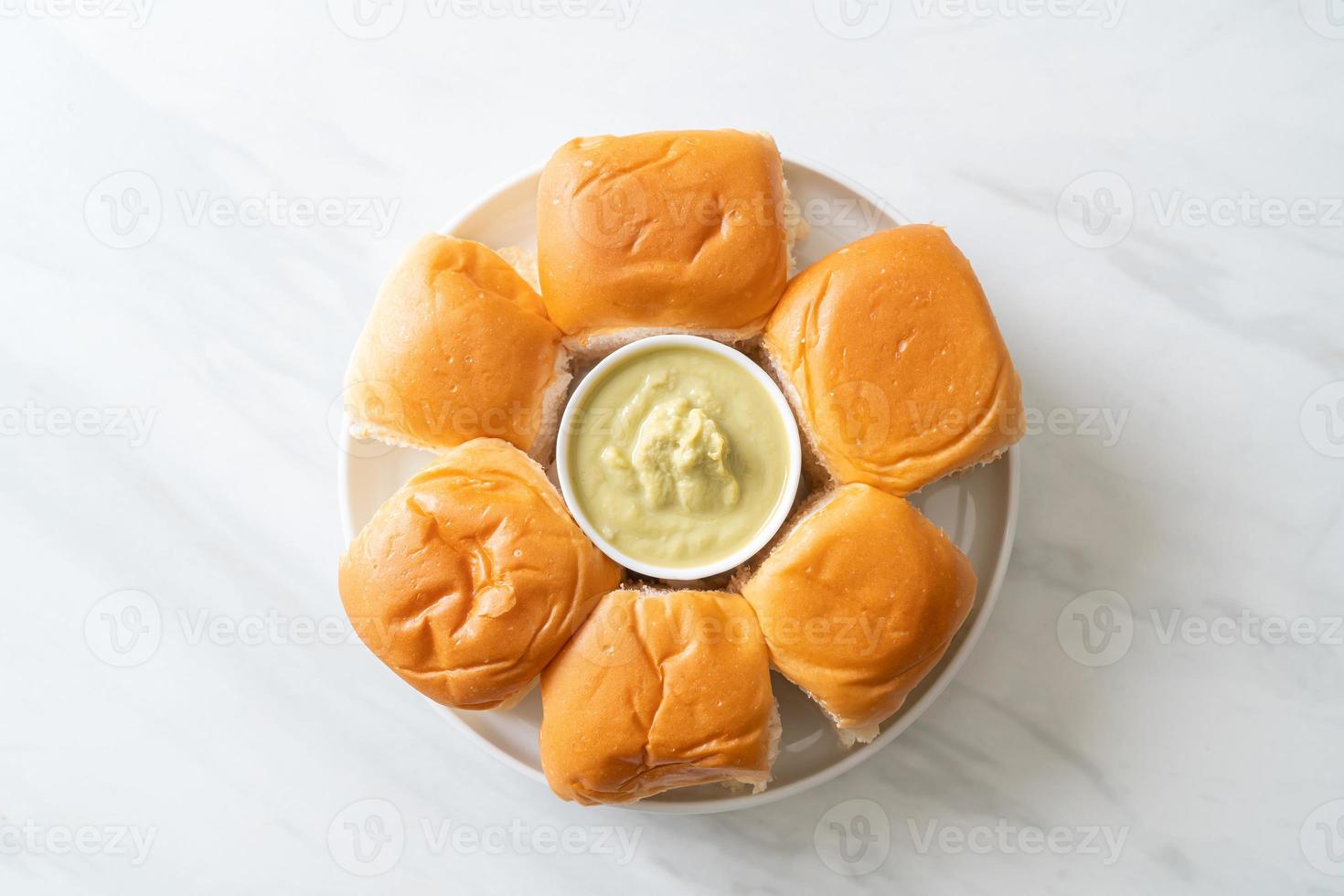 Brot mit thailändischem Pandan-Pudding foto