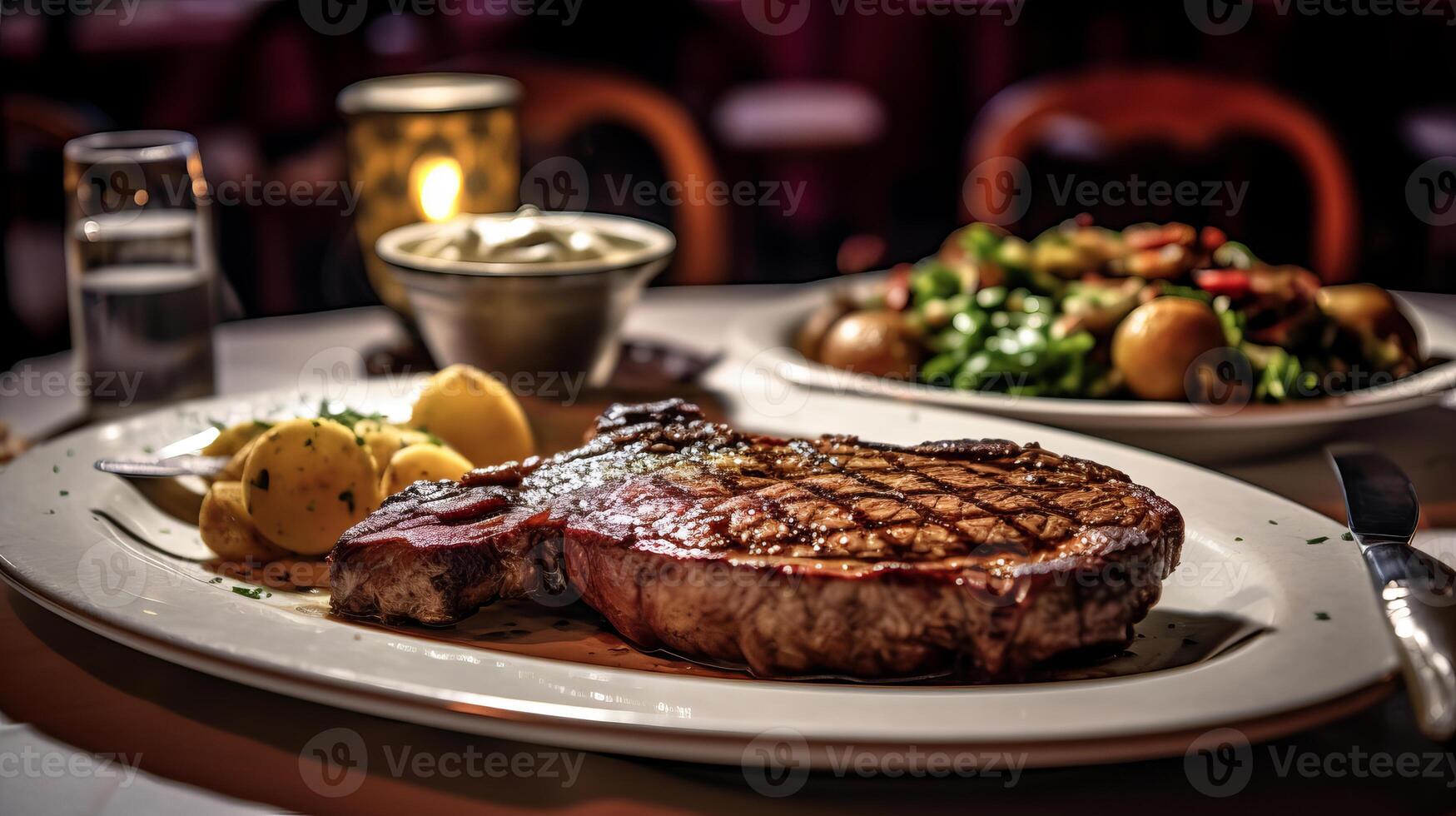 Prime Rippe Steak ist köstlich Lebensmittel. ai generiert. foto