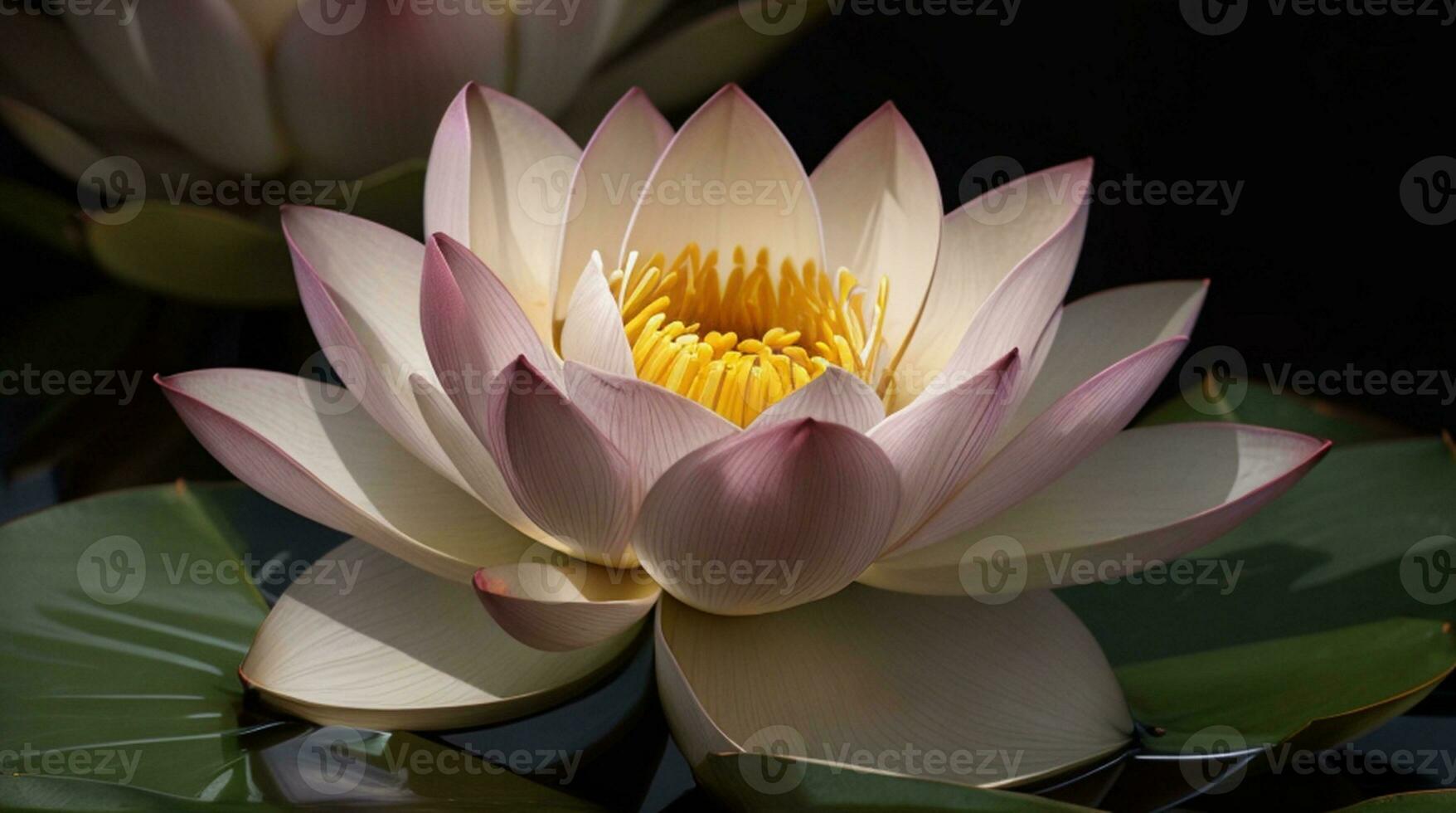 schöne rosa Seerose oder Lotusblume im Teich foto