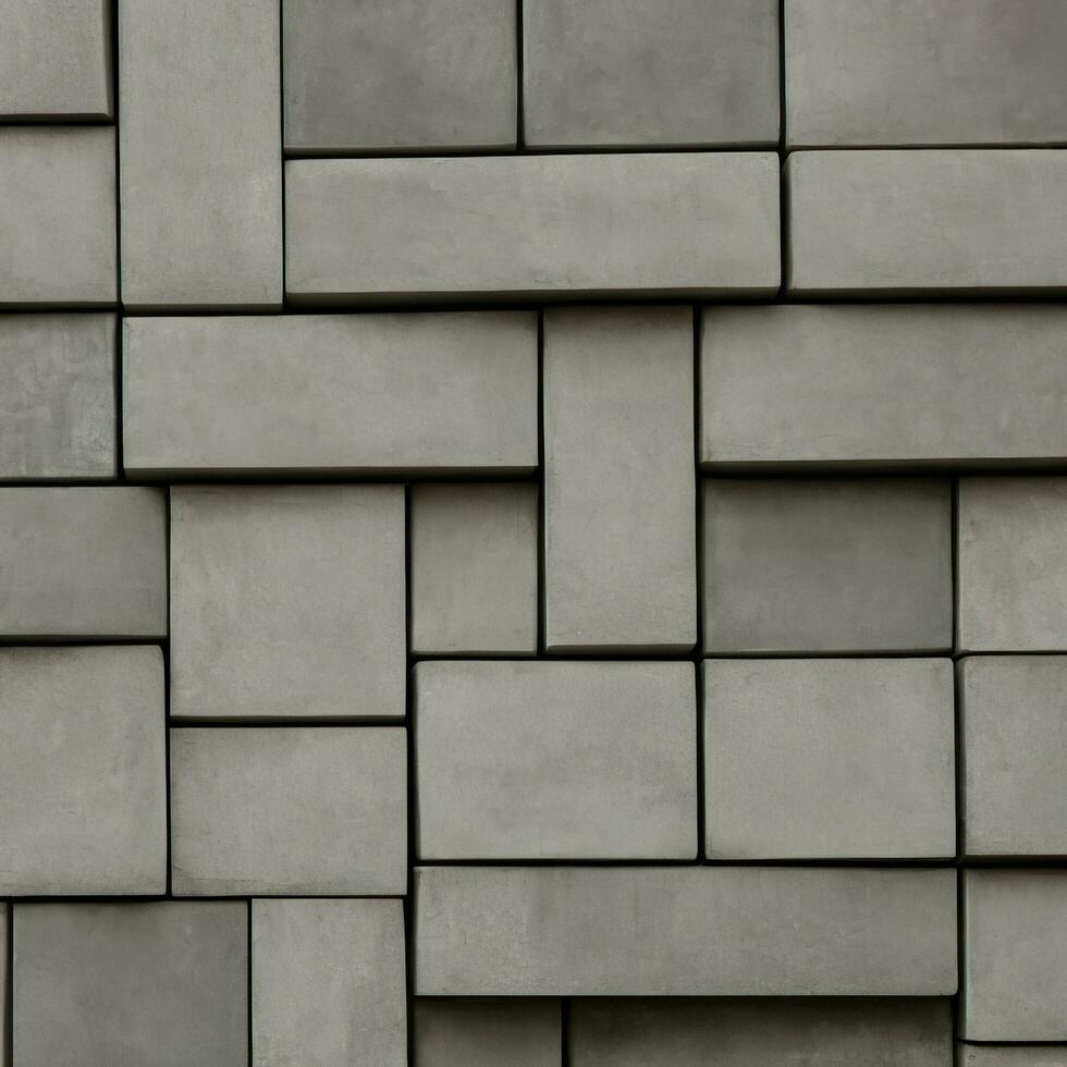 grau Steine von variieren Größen Beton Blöcke gebaut in ein Wand, können Sein benutzt wie Hintergrund foto