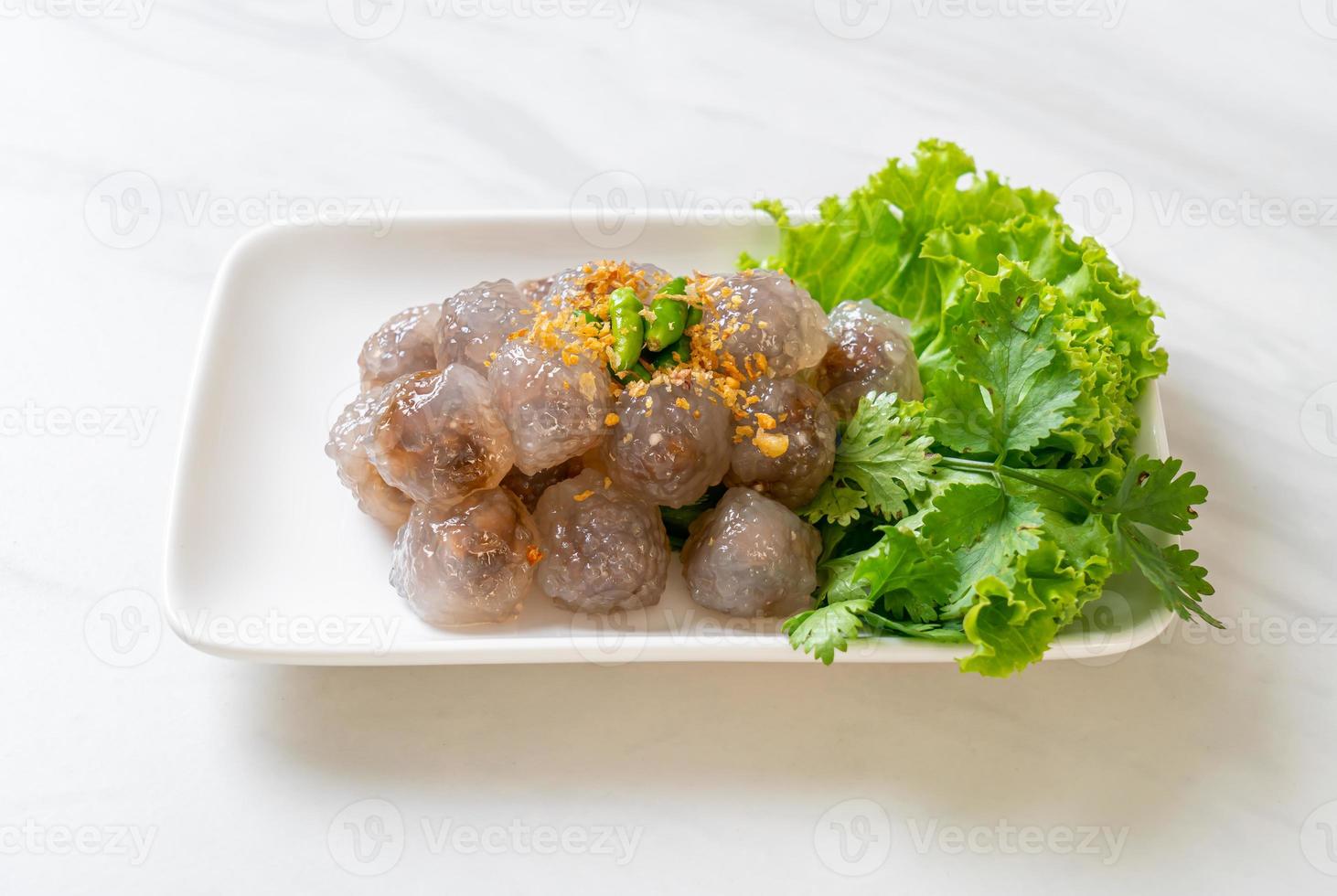 gedämpfte Tapioka-Knödel mit Schweinefleisch foto