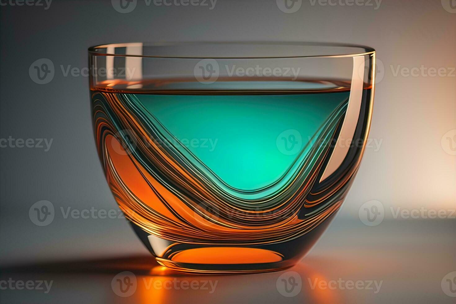 bunt Glas Topf auf ein dunkel Hintergrund. ai generativ foto