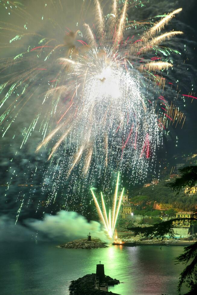 Feuerwerk Recco Italien foto