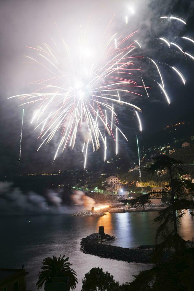 Feuerwerk Recco Italien foto