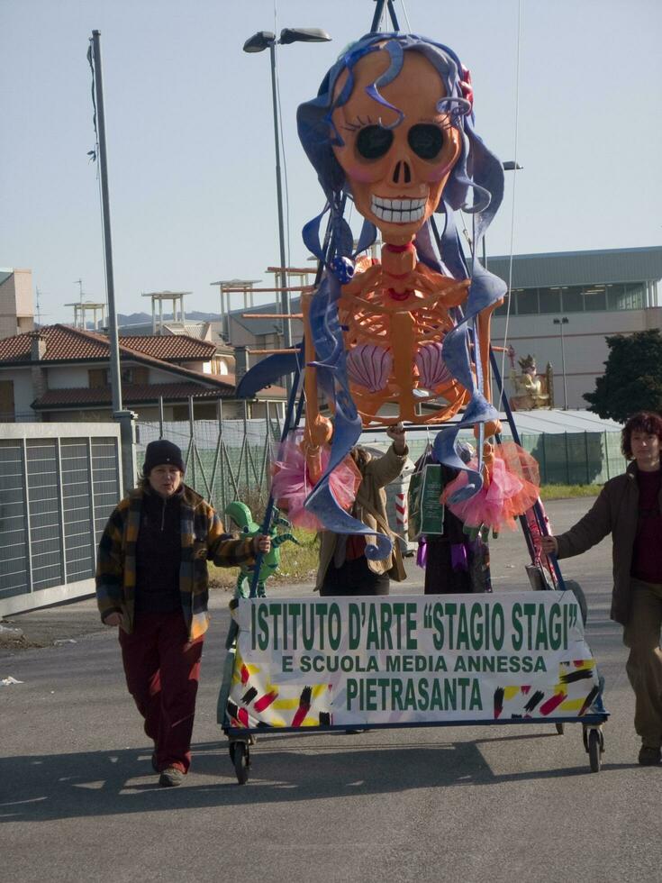 Einzelheiten von das Masken von das Karneval von viareggio foto