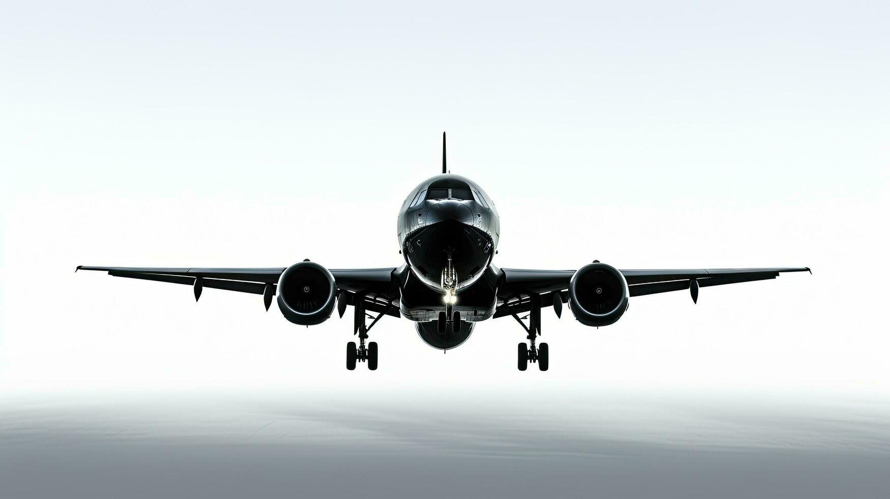Flugzeugschattenbild auf weißem Hintergrund foto