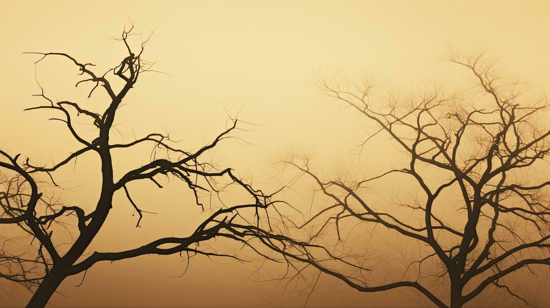 Sepia getönt nackt Baum Geäst foto