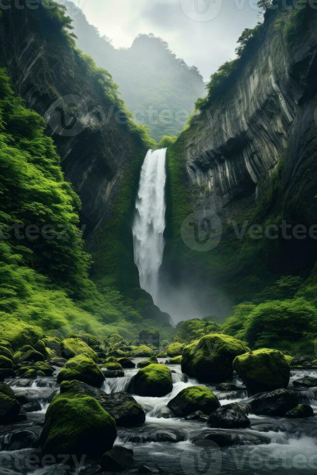 natürlich Wasserfall Hintergrund foto