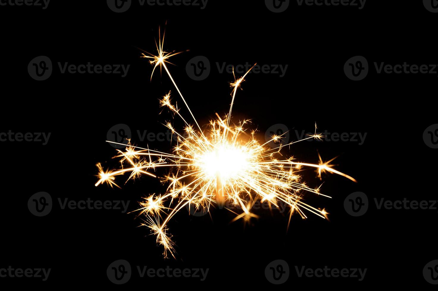 Feuerwerk, Funken, isoliert auf schwarz Hintergrund foto