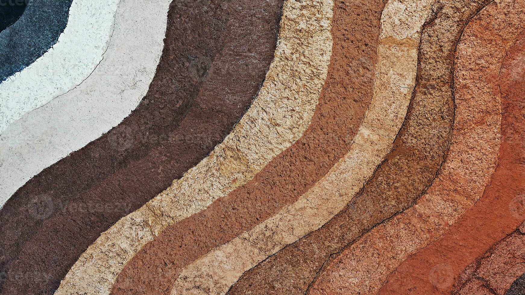 bilden von Boden Lagen, es ist Farbe und Texturen, Textur Schichten von Erde, Erosion zu identifizieren Schichten von Boden und Felsen. foto