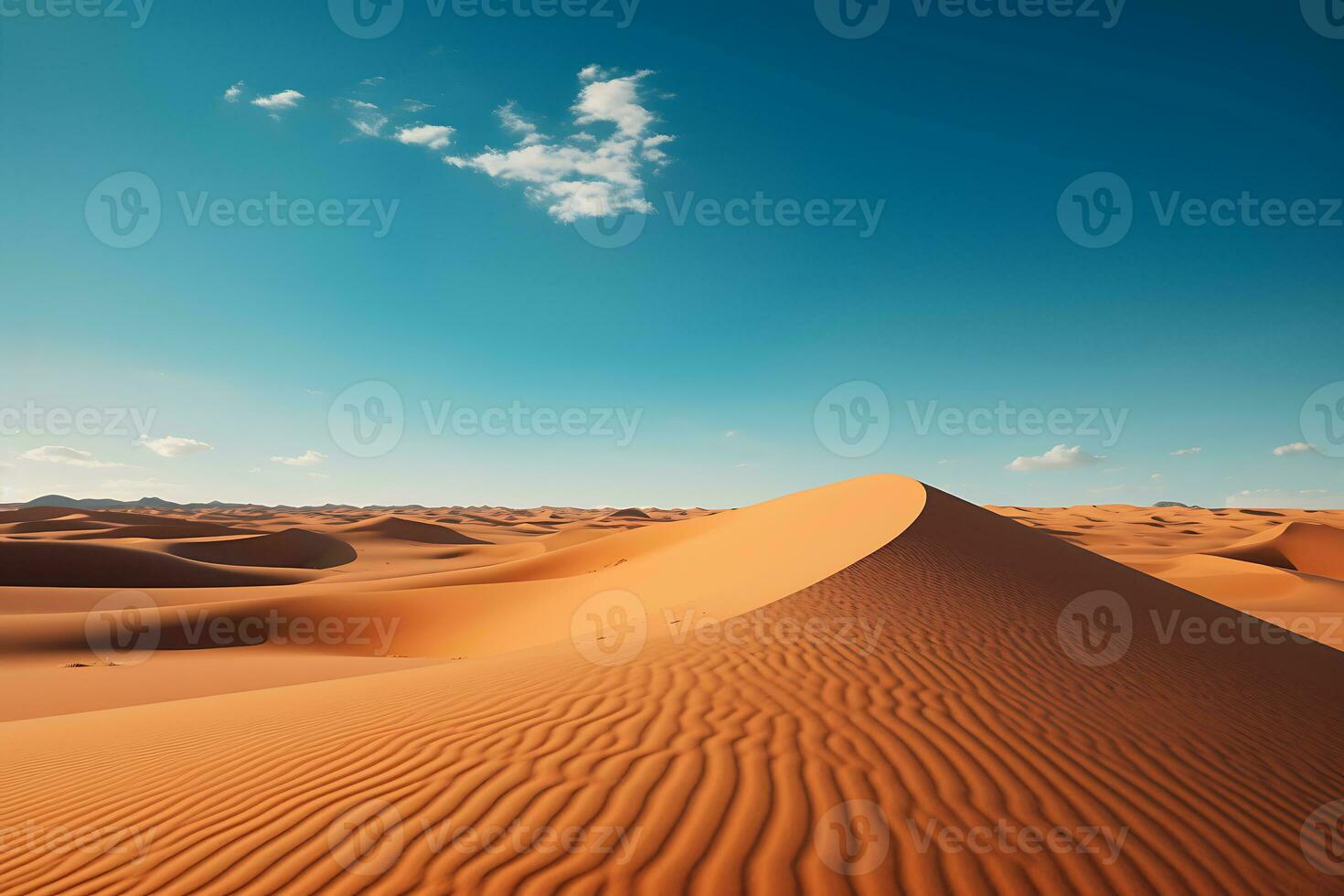 friedlich Sand Düne Dessert wie Panorama- Landschaft. ai generiert. foto