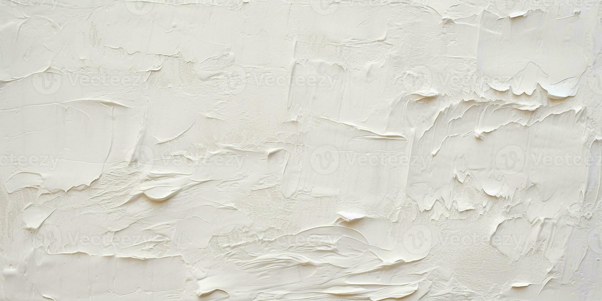generativ ai, Nahansicht von pastos abstrakt Rau Weiß Kunst Gemälde Textur foto