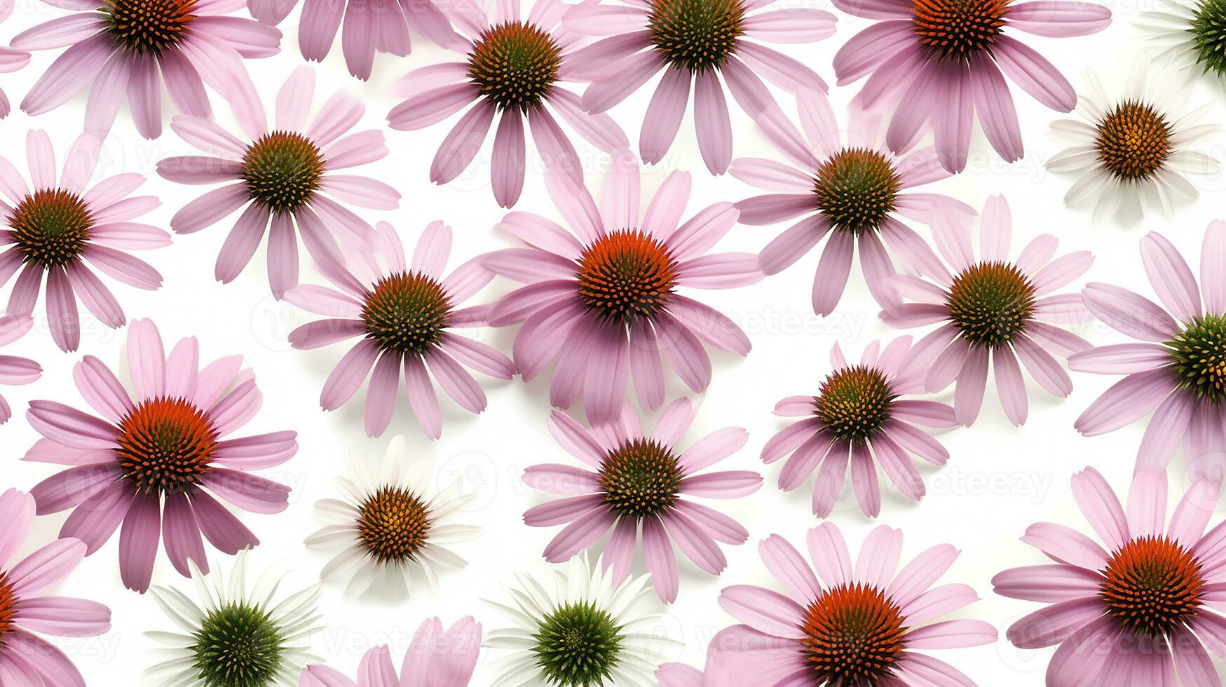 Echinacea Blume gemustert Hintergrund. Blume Textur Hintergrund. generativ ai foto