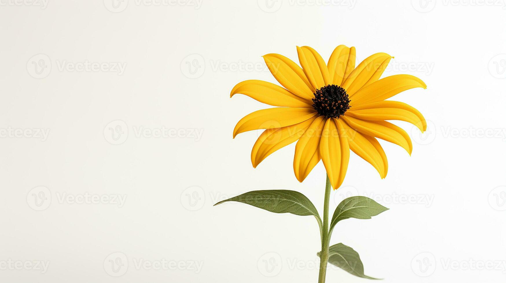 Foto von schön Rudbeckia Blume isoliert auf Weiß Hintergrund. generativ ai