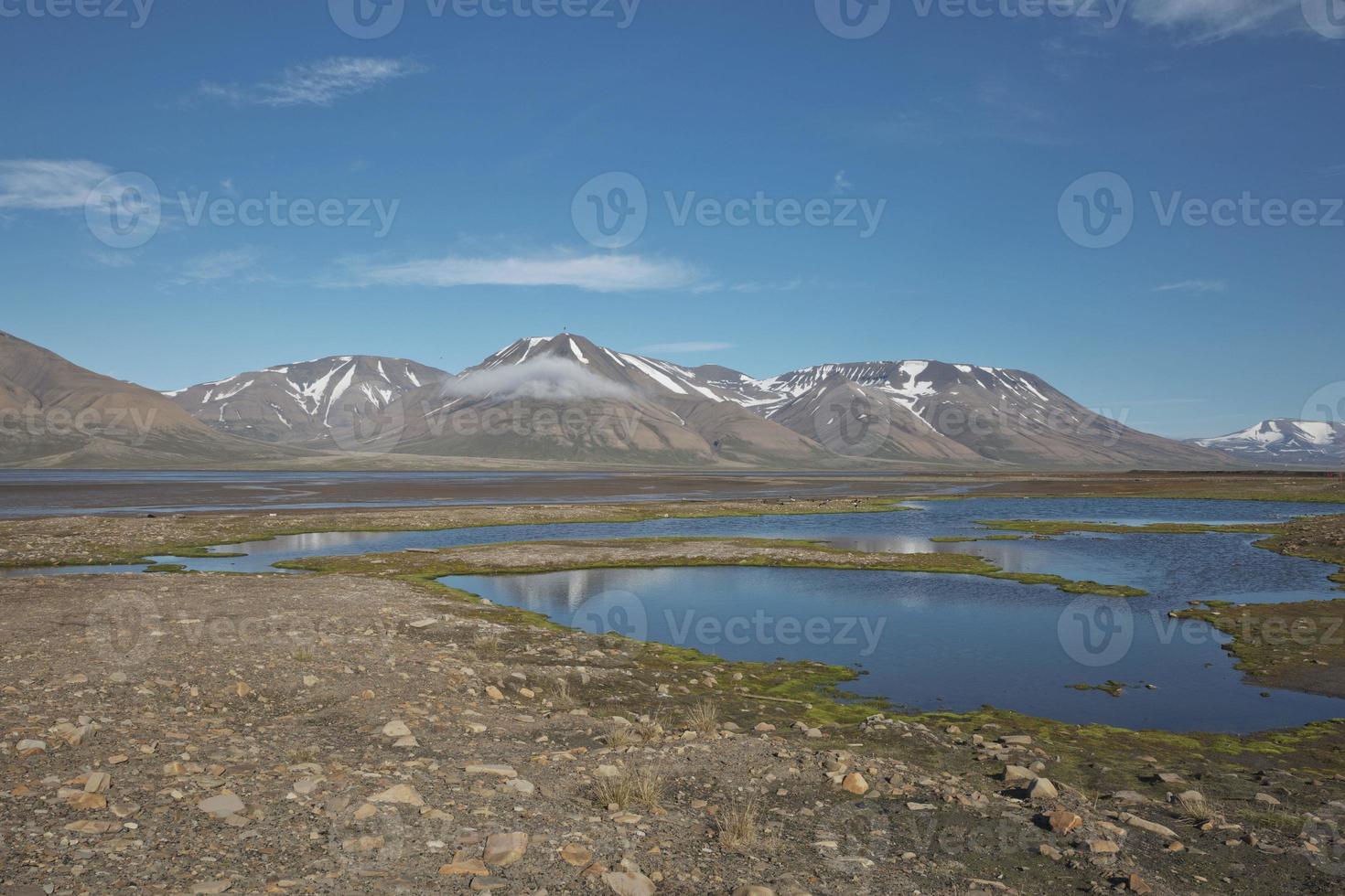 Landschaft in der Nähe von Longyearbyen, Spitzbergen, Norwegen foto