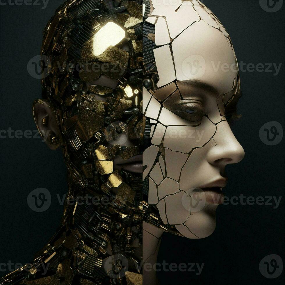 Arbeit futuristisch Technologie Cyborg Design Wissenschaft Roboter Finger Geschäft Intelligenz Menschen künstlich foto