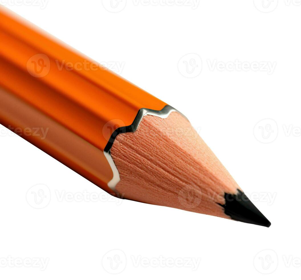 Bleistift isoliert auf Weiß oder transparent Hintergrund ausgeschnitten. generativ ai foto